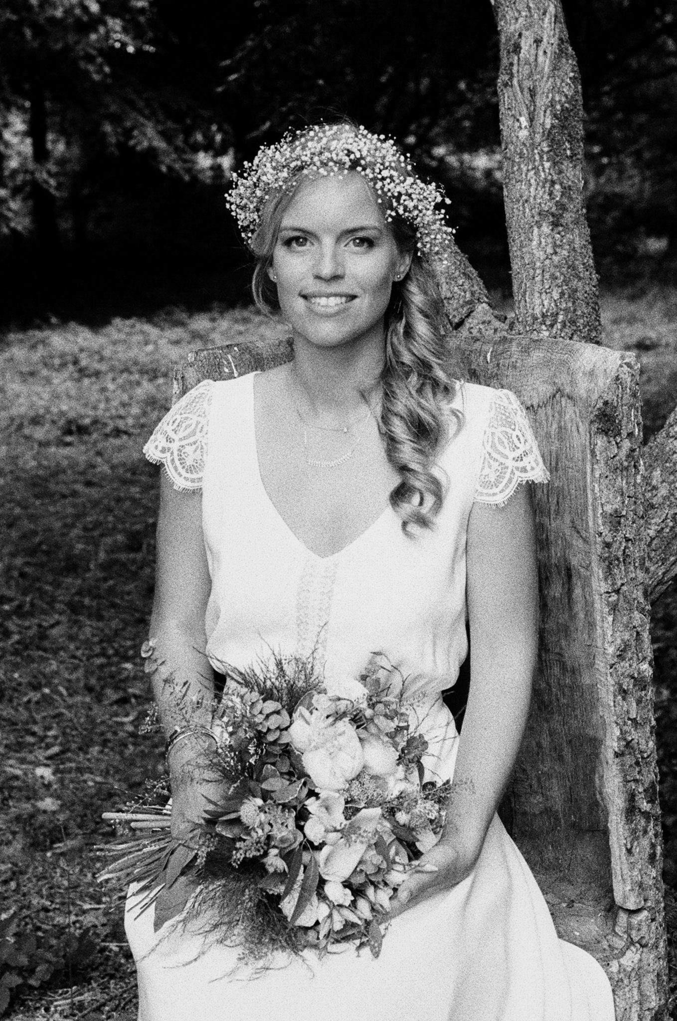 Portrait mariée robe Lambert Créations Domaine Laumondiere Bagnoles de l'Orne