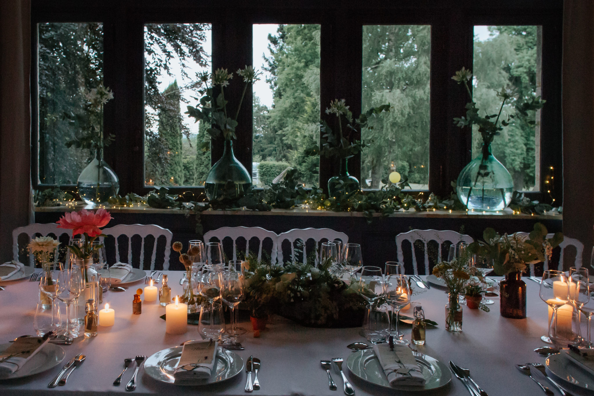 Décoration tables ambiance dîner Domaine Laumondiere Bagnoles de l'Orne