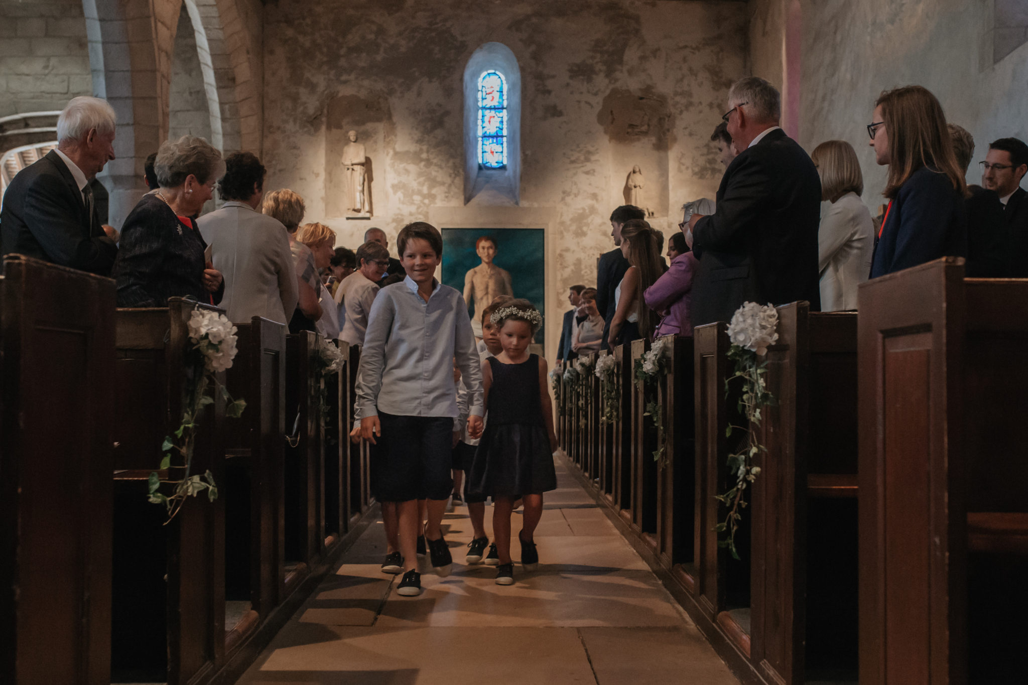 Entrée cortège église Saint Valéry Varengeville sur Mer