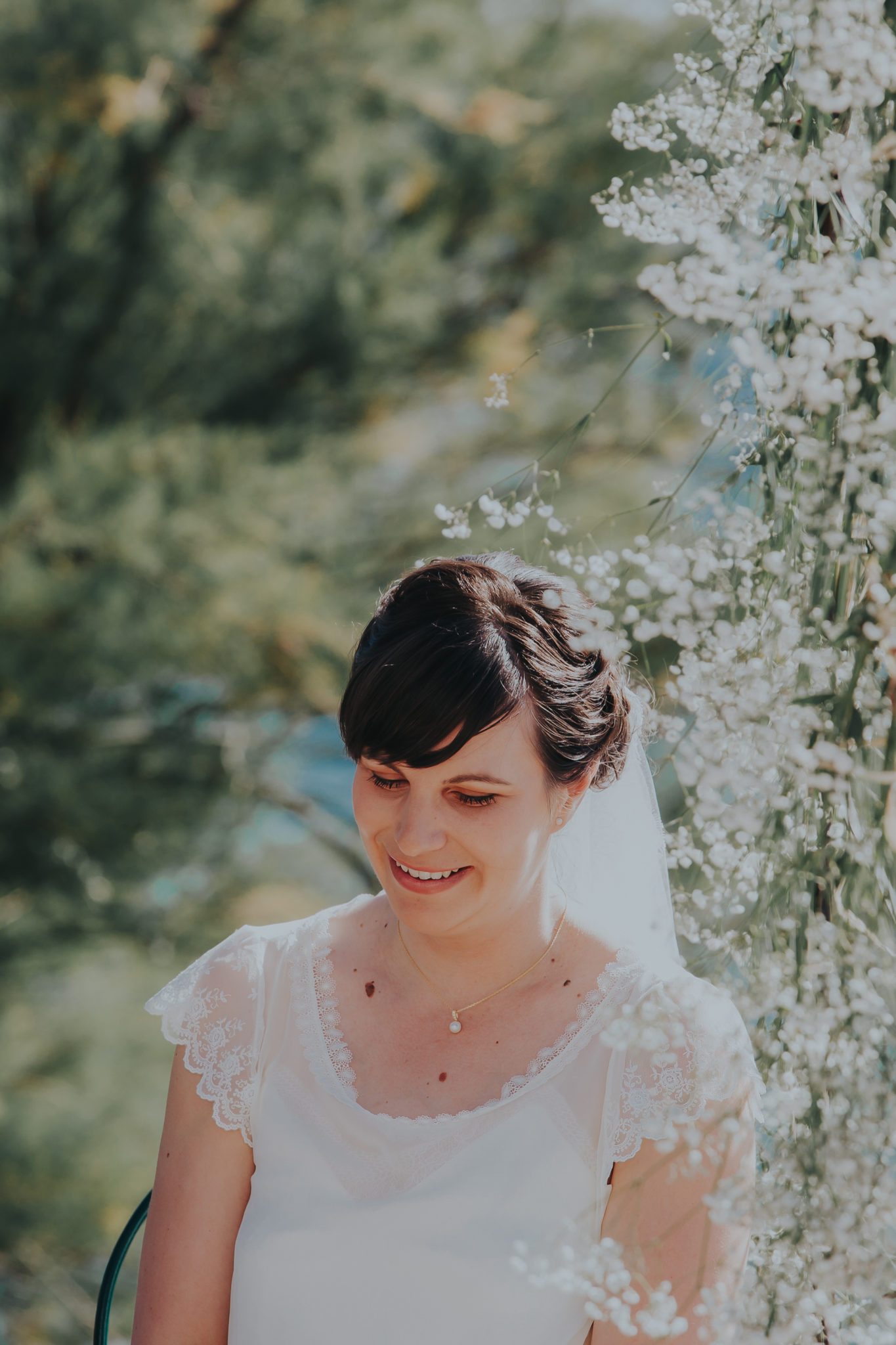 Portrait mariée cérémonie laïque Granville Château de la Crête