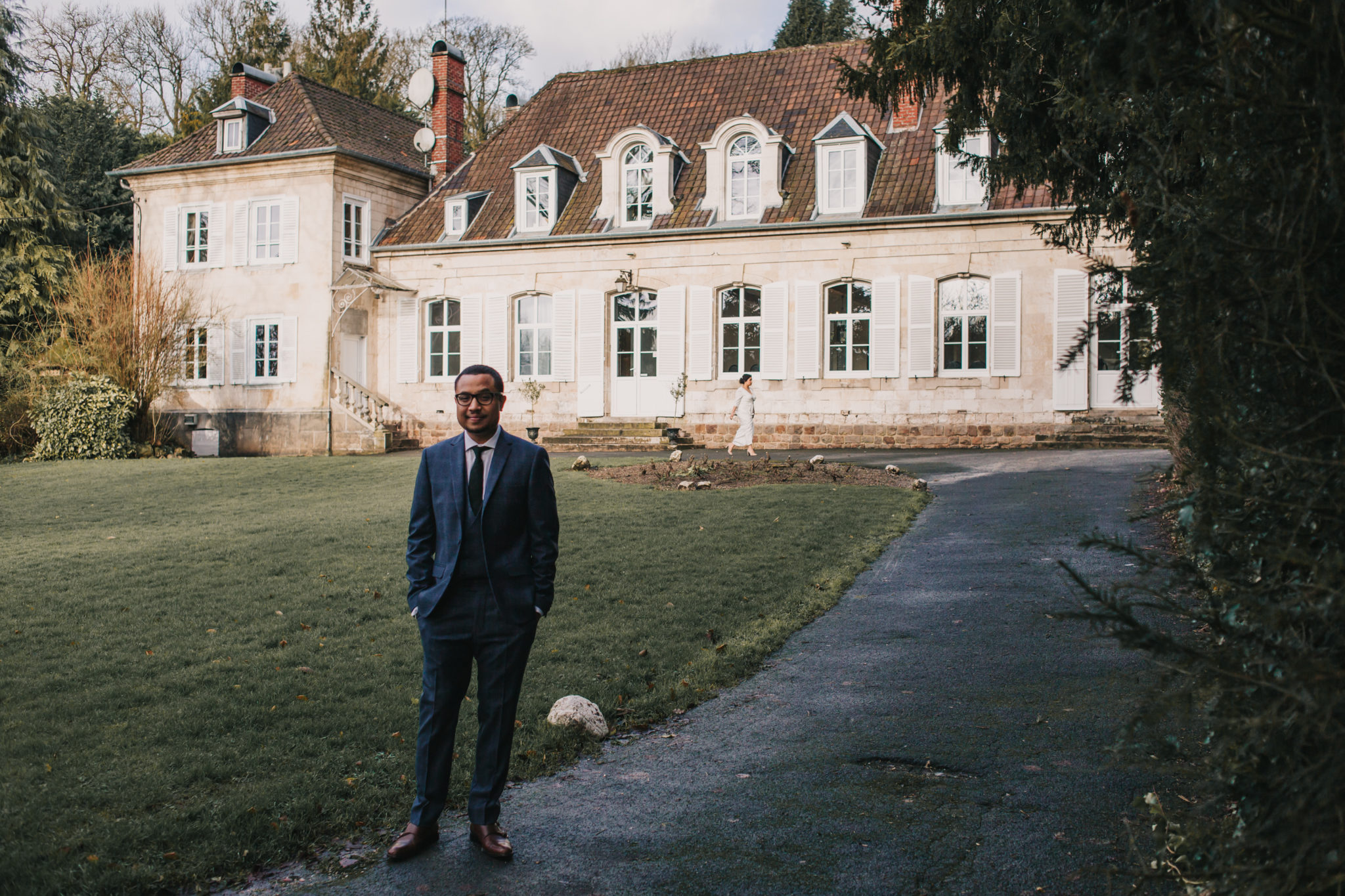 Découverte first look mariage hiver Chateau Naours Picardie Amiens