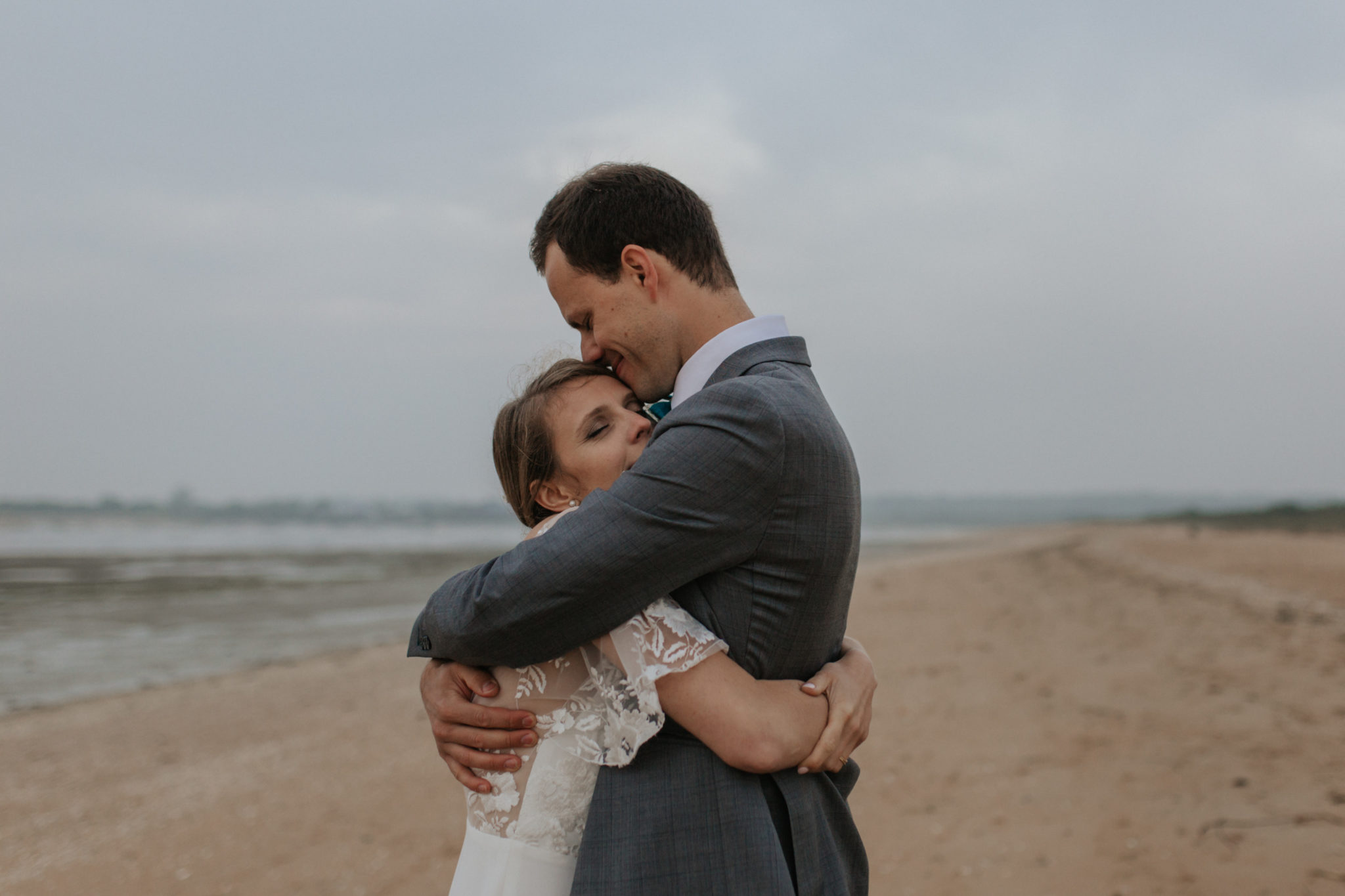 Séance couple plage Ouistreham Pointe du Siège