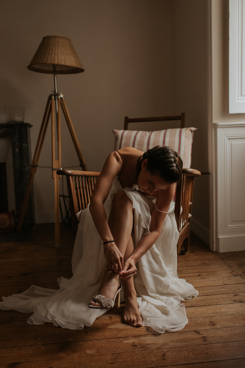 préparatifs mariée mariage quimper manoir kerouzien